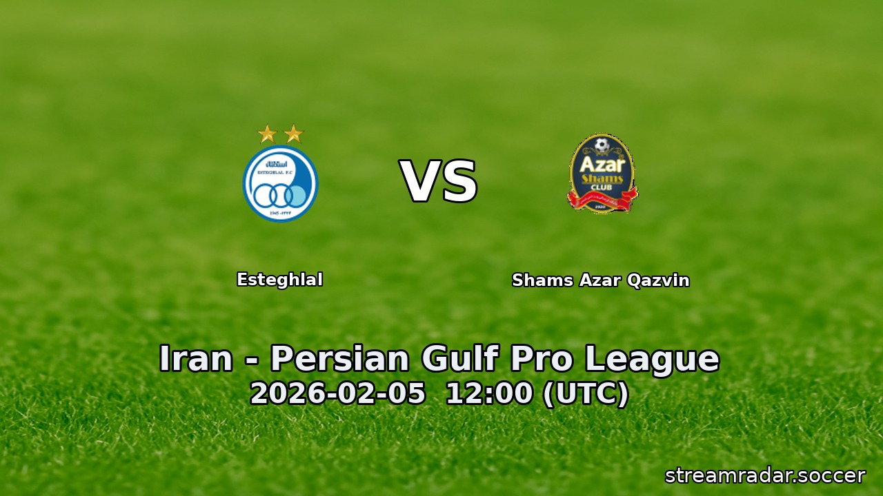 Esteghlal vs Shams Azar Qazvin