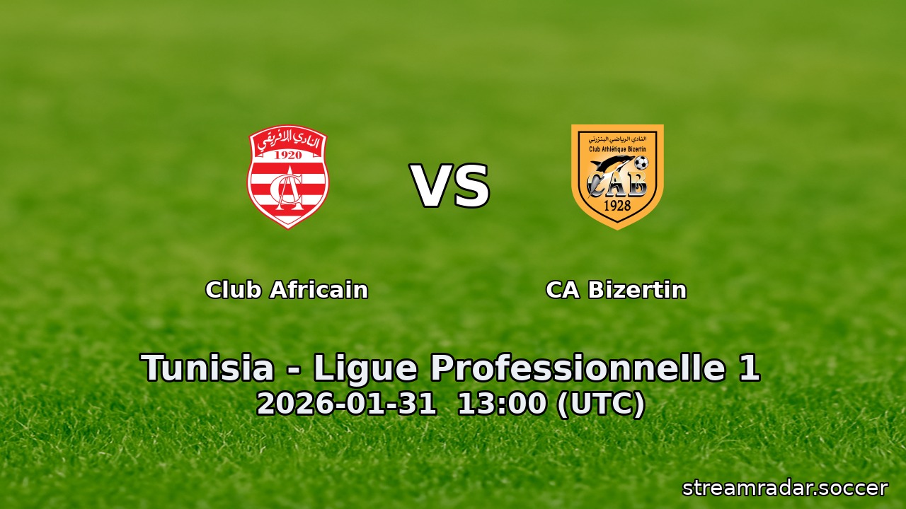 Club Africain vs CA Bizertin