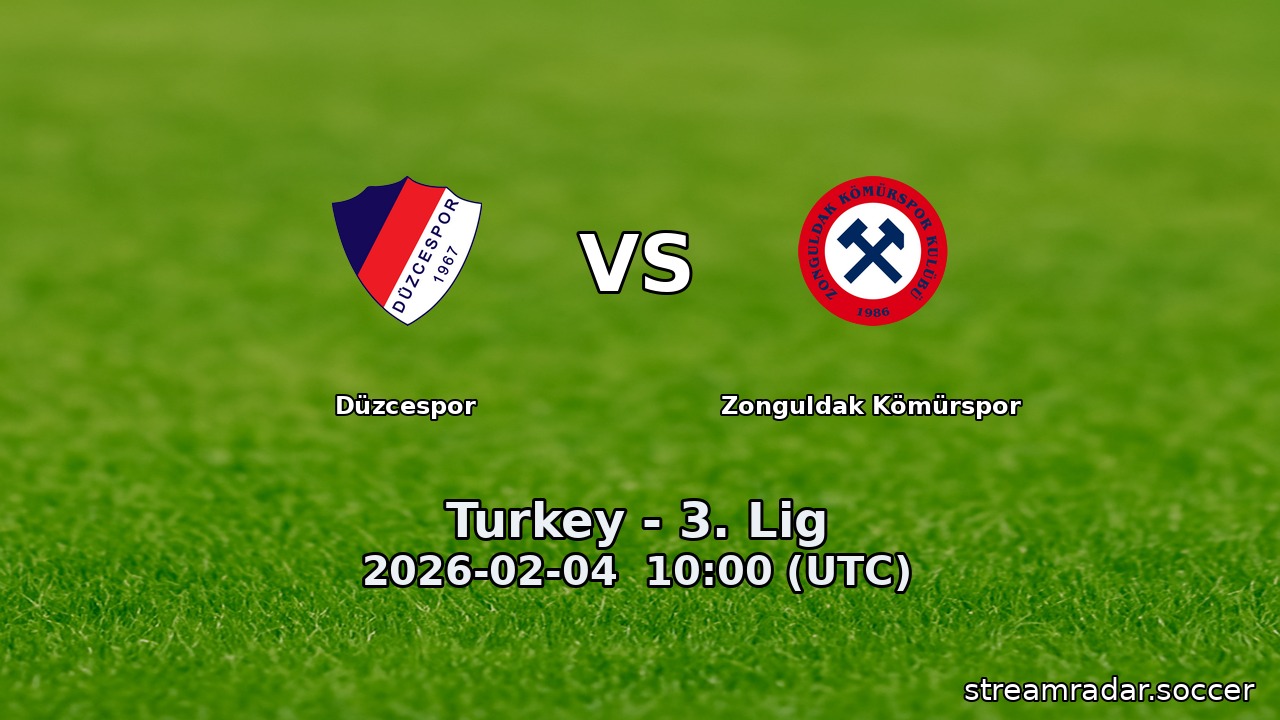 Düzcespor vs Zonguldak Kömürspor
