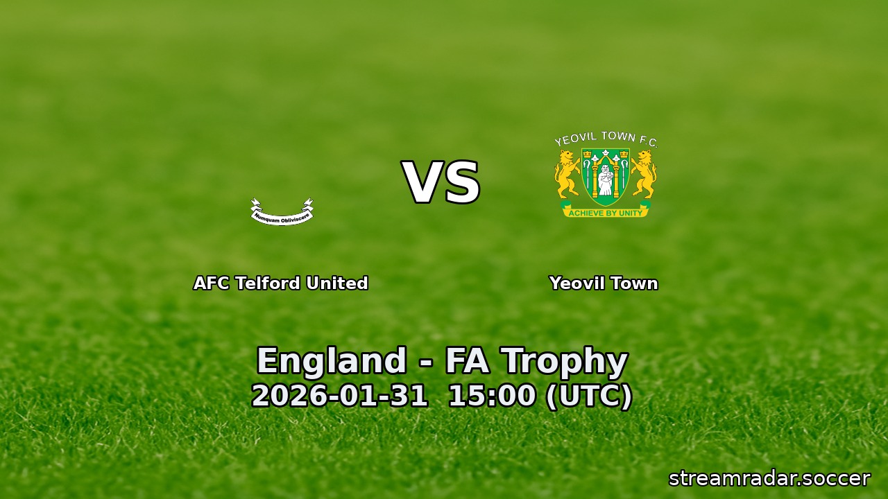 AFC Telford United vs Yeovil Town
