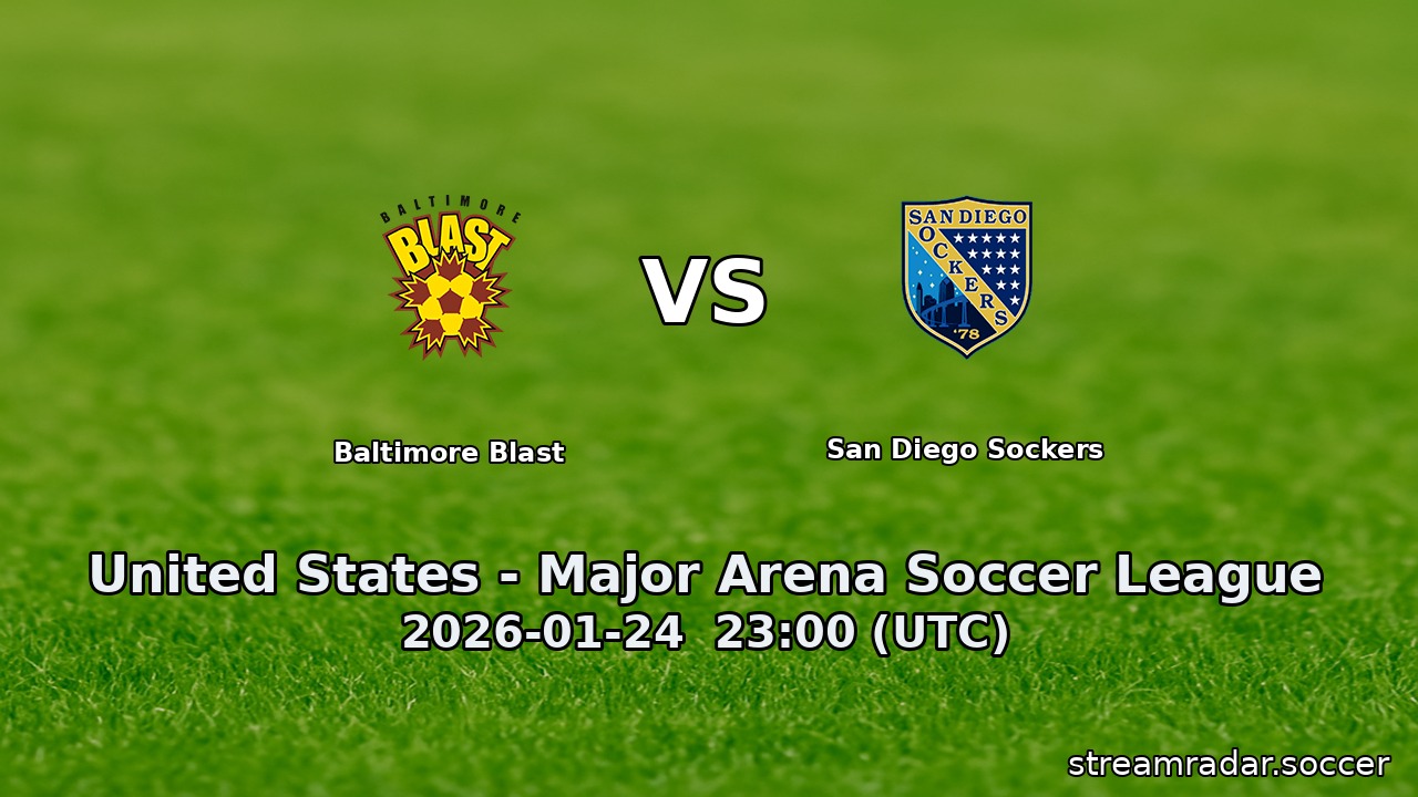 Baltimore Blast vs San Diego Sockers