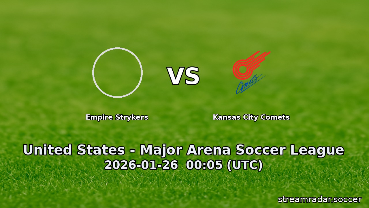 Empire Strykers vs Kansas City Comets