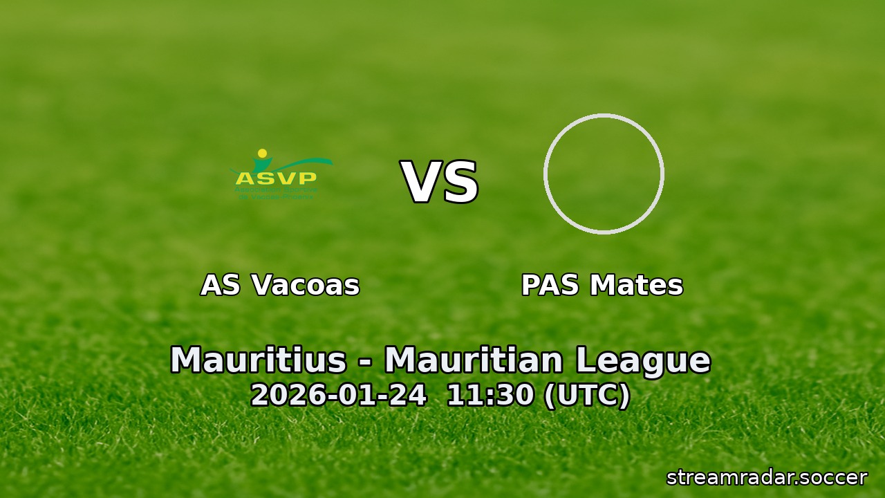 AS Vacoas vs PAS Mates