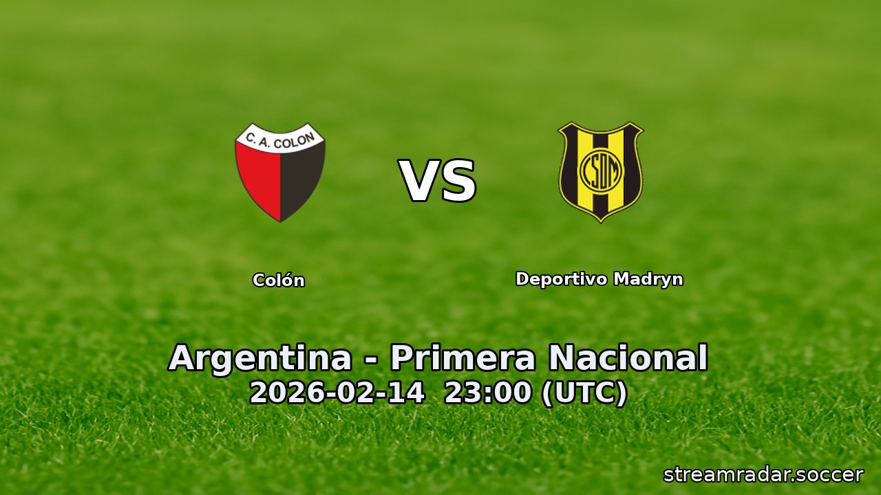 Colón vs Deportivo Madryn