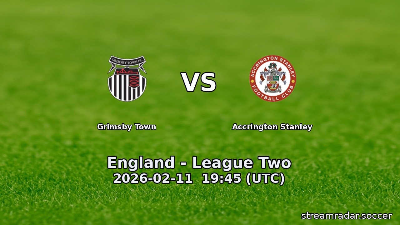 Grimsby Town vs Accrington Stanley