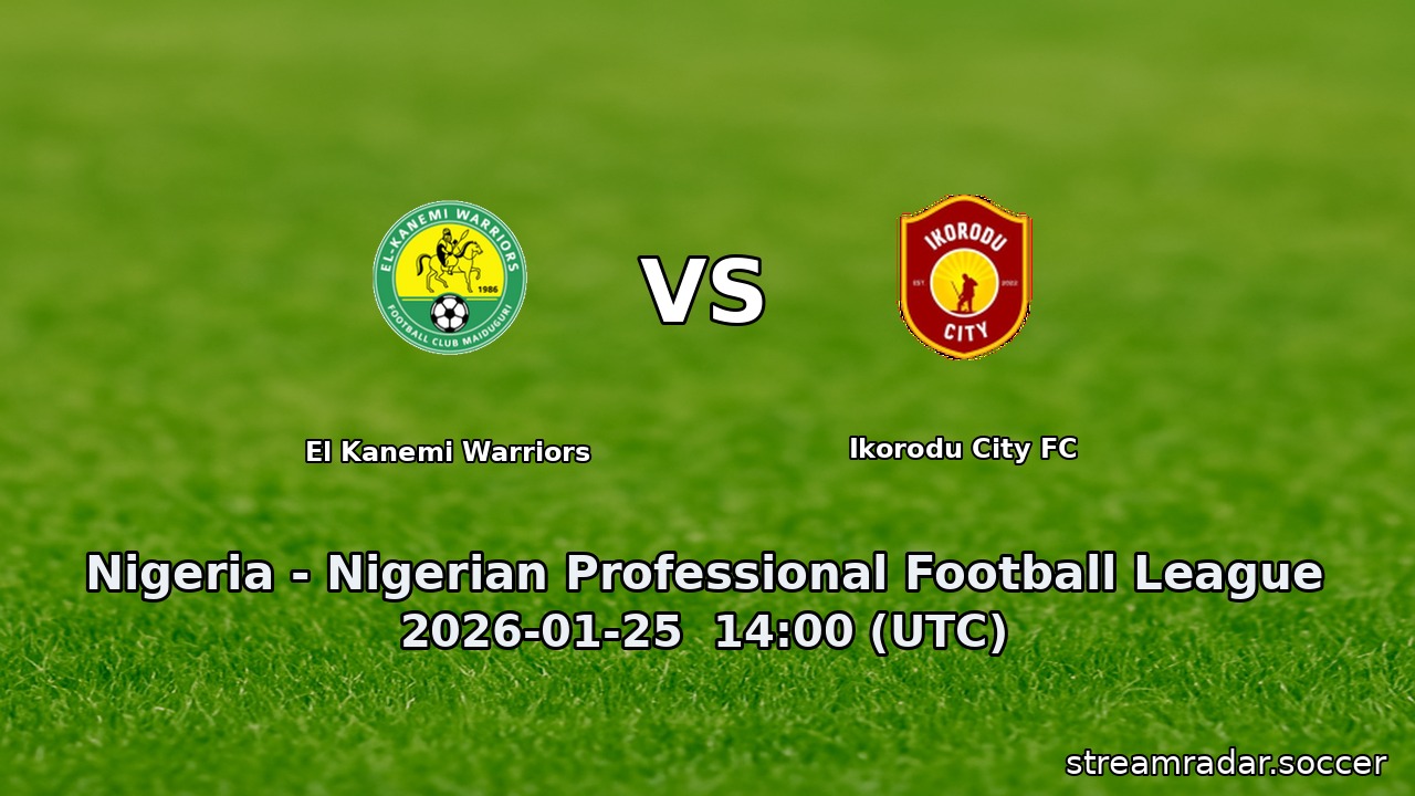 El Kanemi Warriors vs Ikorodu City FC