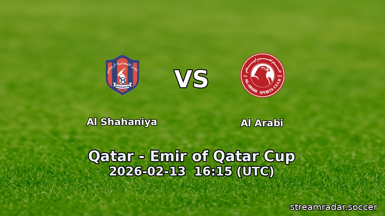 Al Shahaniya vs Al Arabi