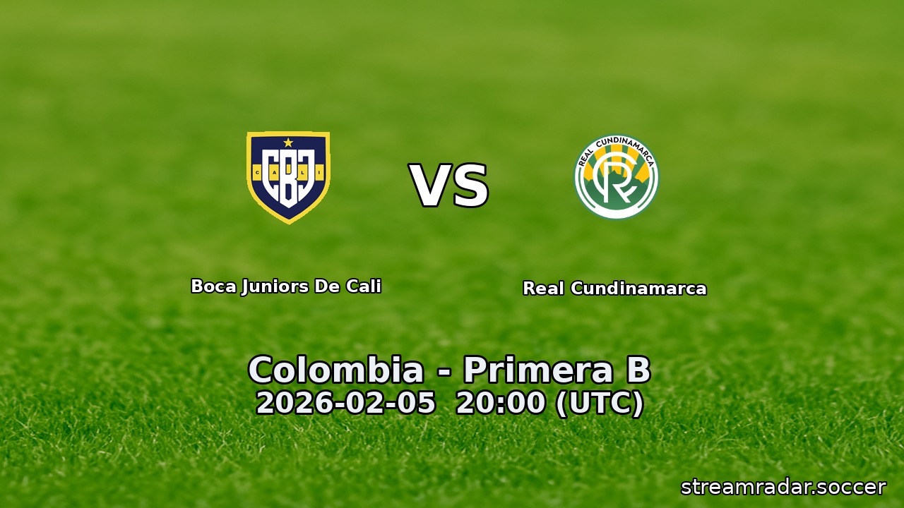 Boca Juniors De Cali vs Real Cundinamarca