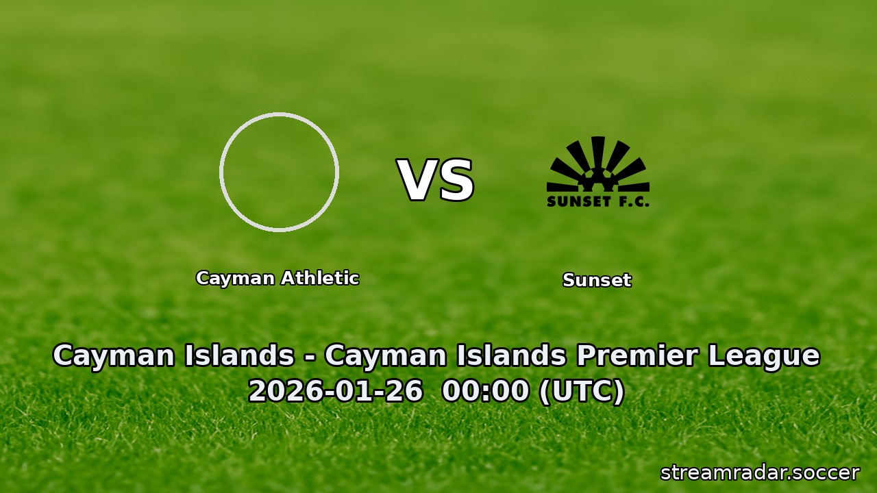 Cayman Athletic vs Sunset