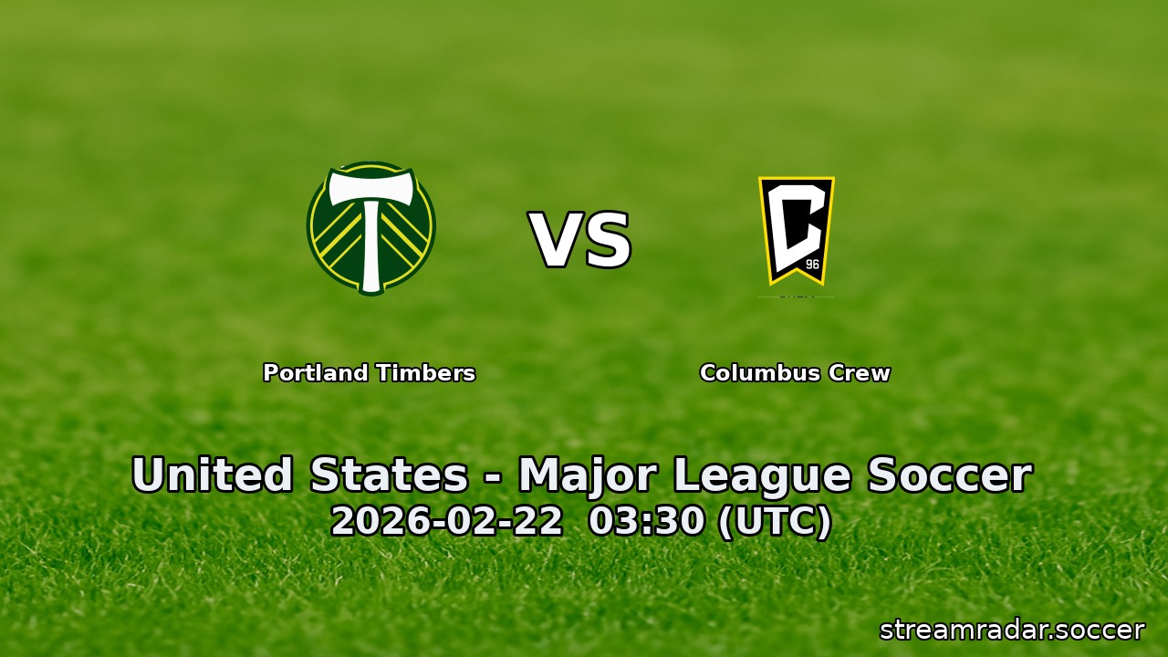 Portland Timbers vs Columbus Crew