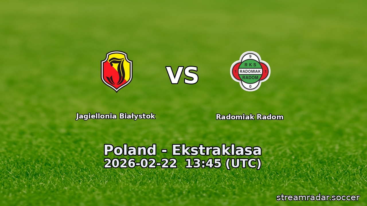 Jagiellonia Białystok vs Radomiak Radom