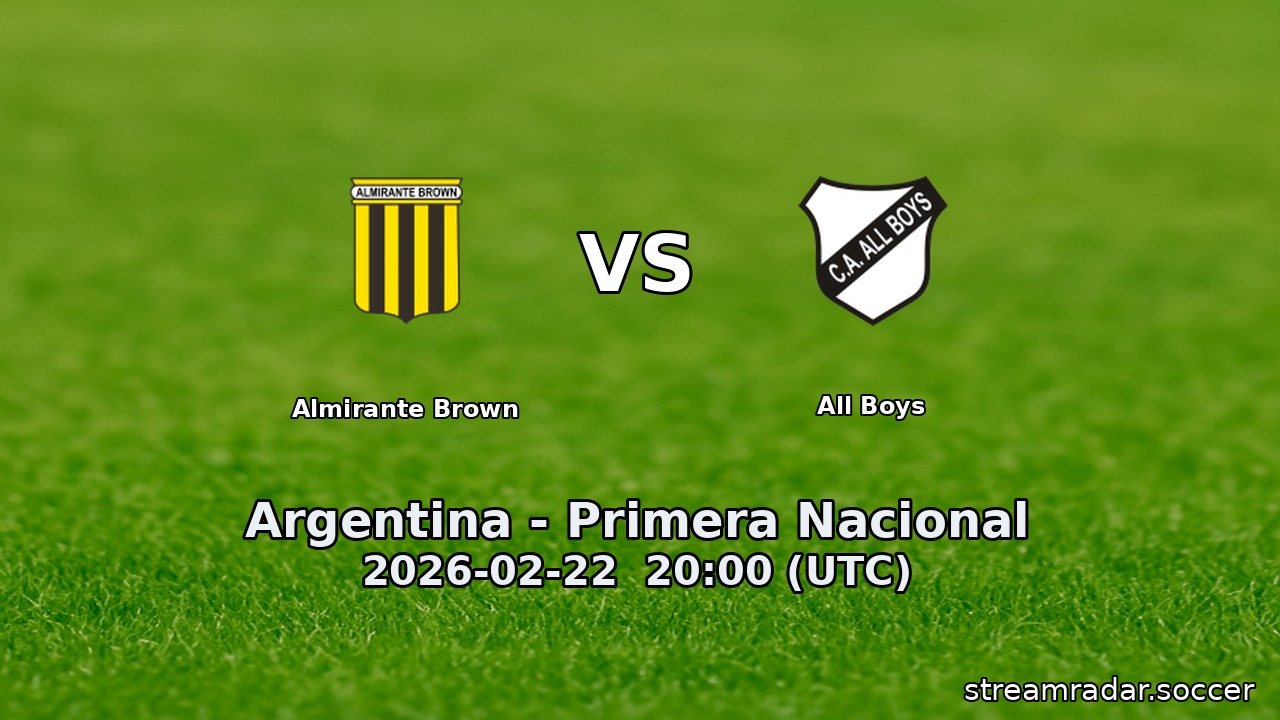 Almirante Brown vs All Boys