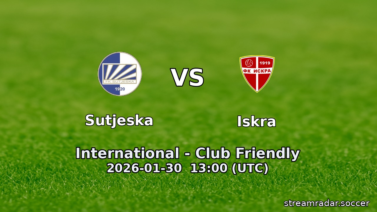 Sutjeska vs Iskra