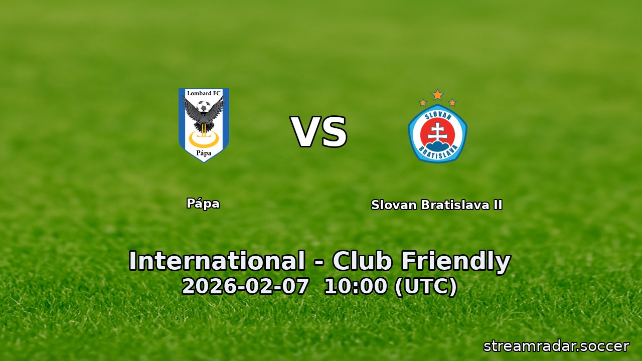 Pápa vs Slovan Bratislava II