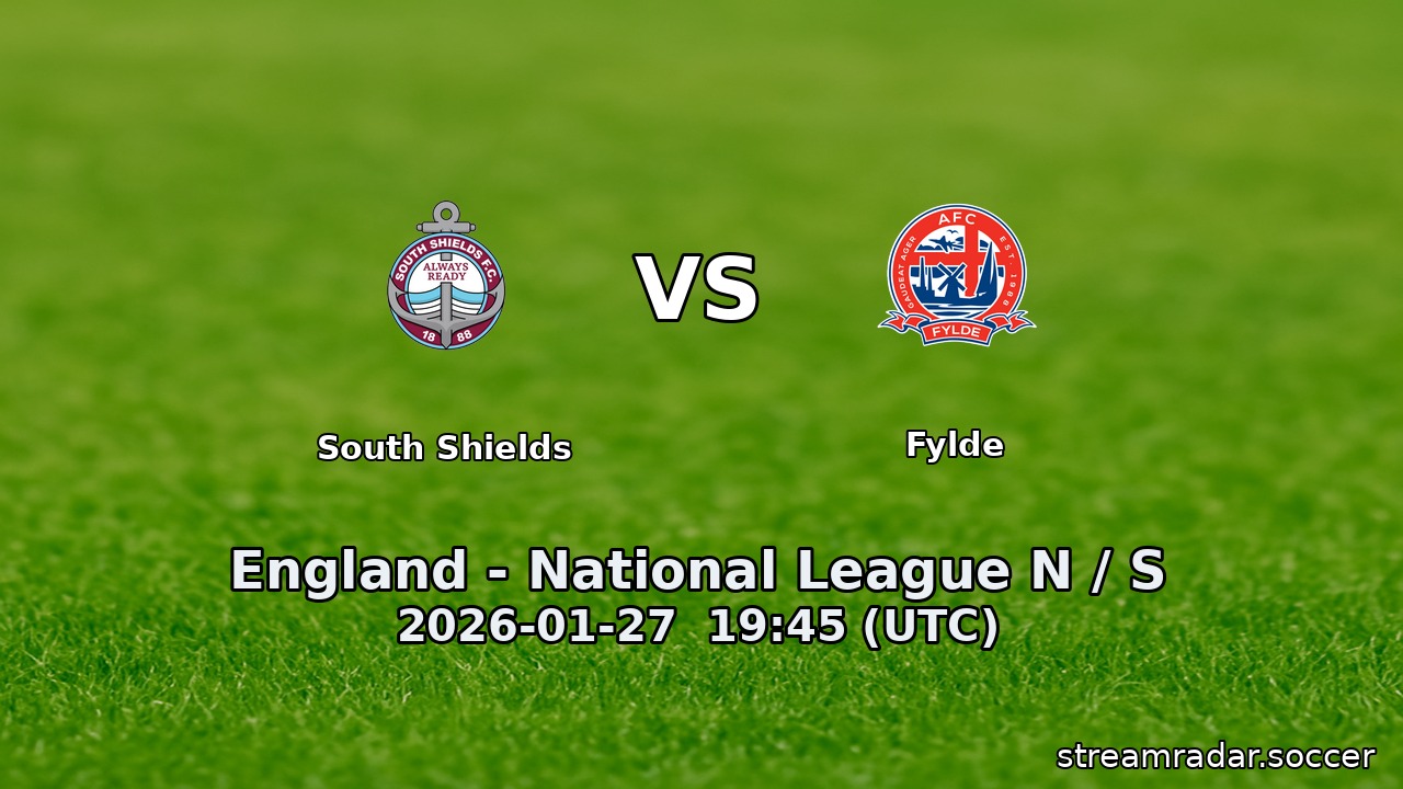 South Shields vs Fylde
