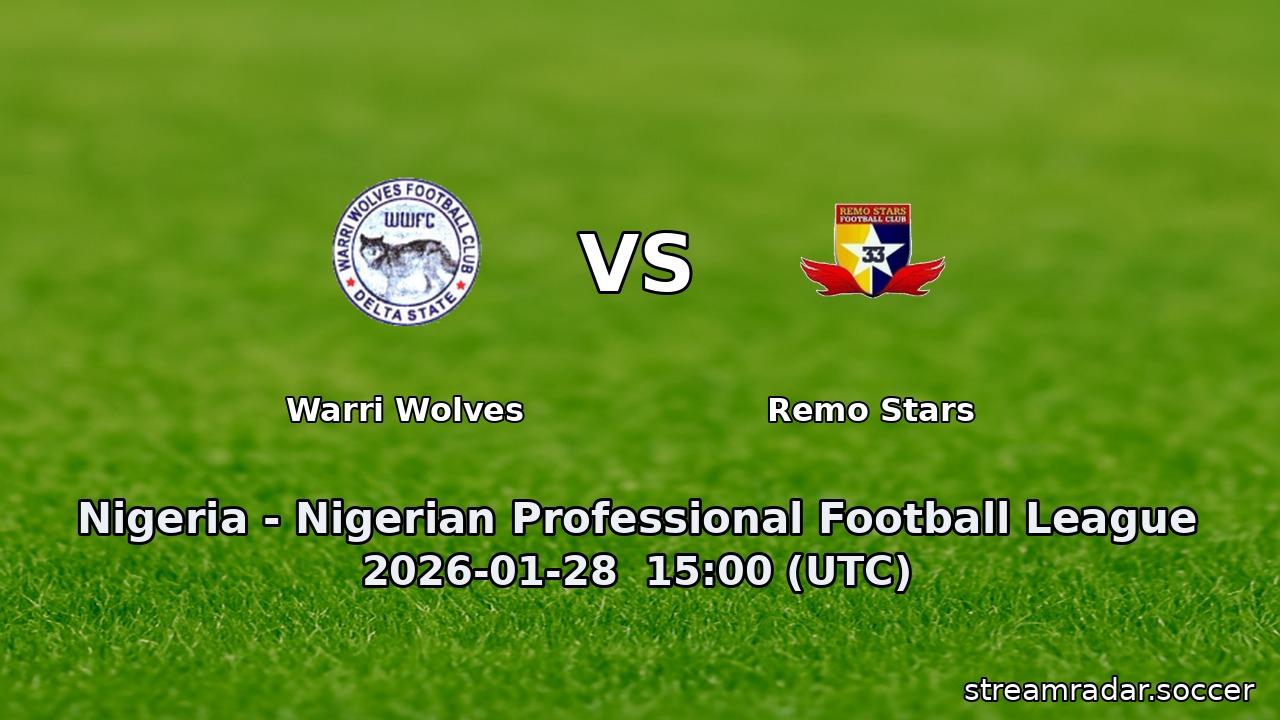 Warri Wolves vs Remo Stars