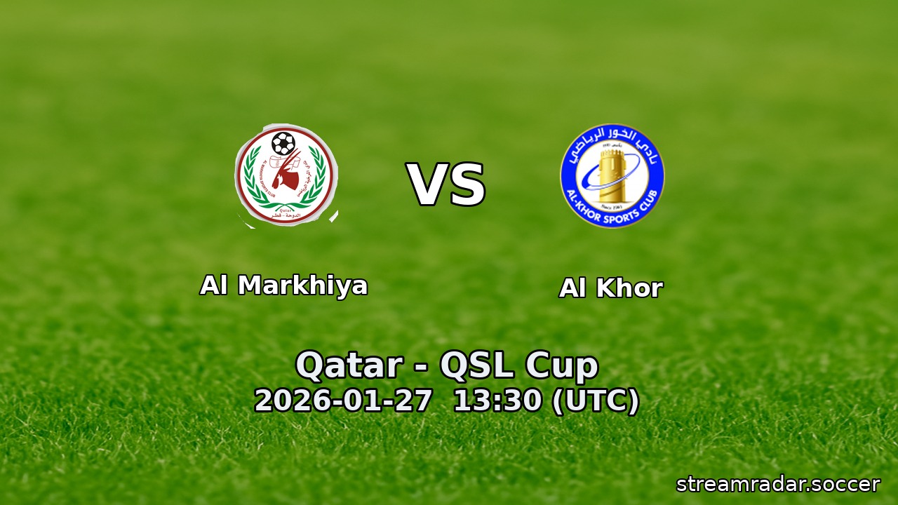 Al Markhiya vs Al Khor