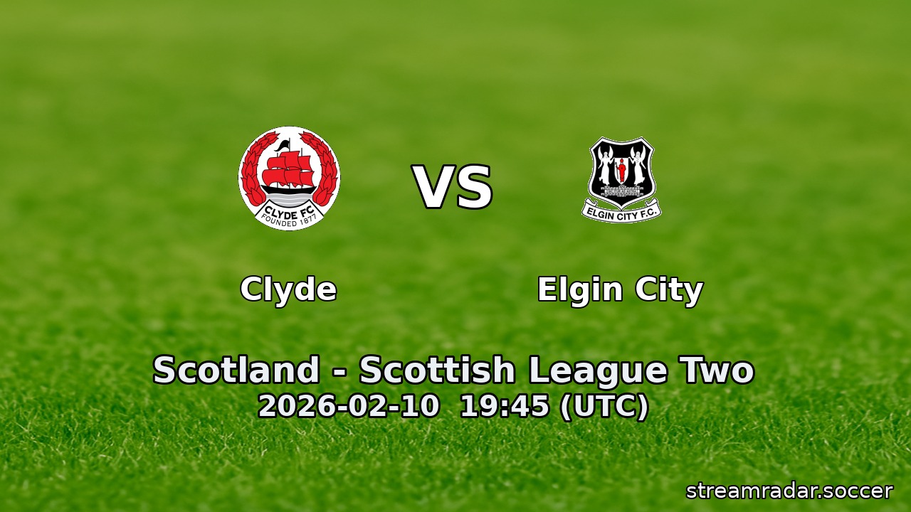 Clyde vs Elgin City