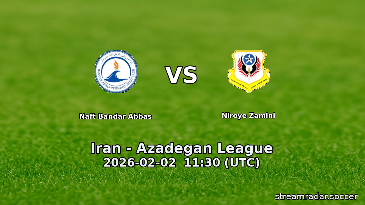 Naft Bandar Abbas vs Niroye Zamini