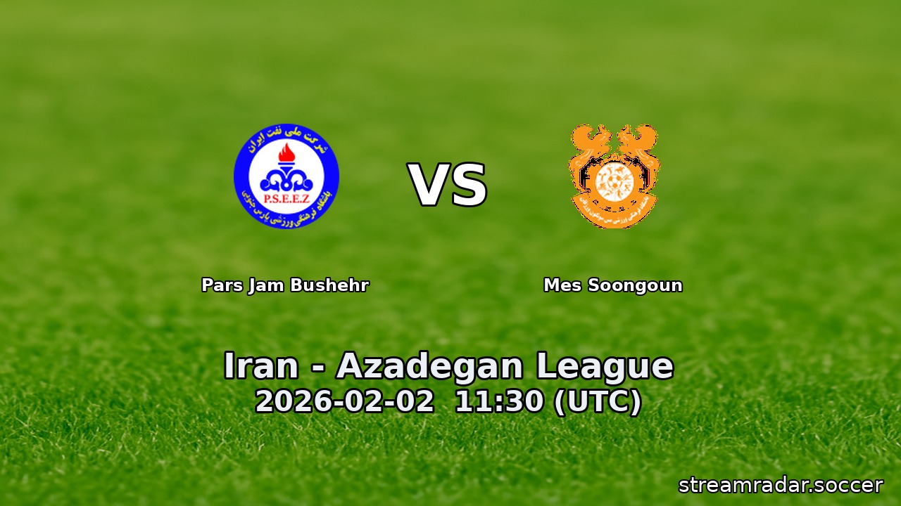 Pars Jam Bushehr vs Mes Soongoun