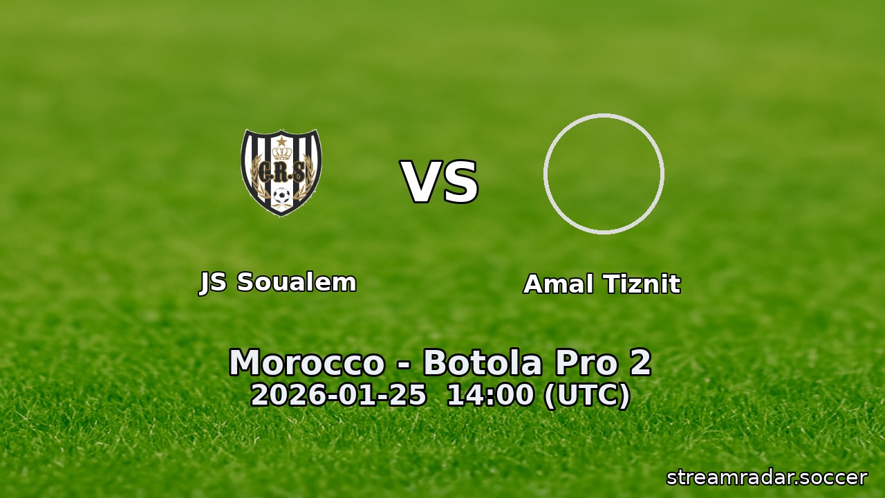 JS Soualem vs Amal Tiznit