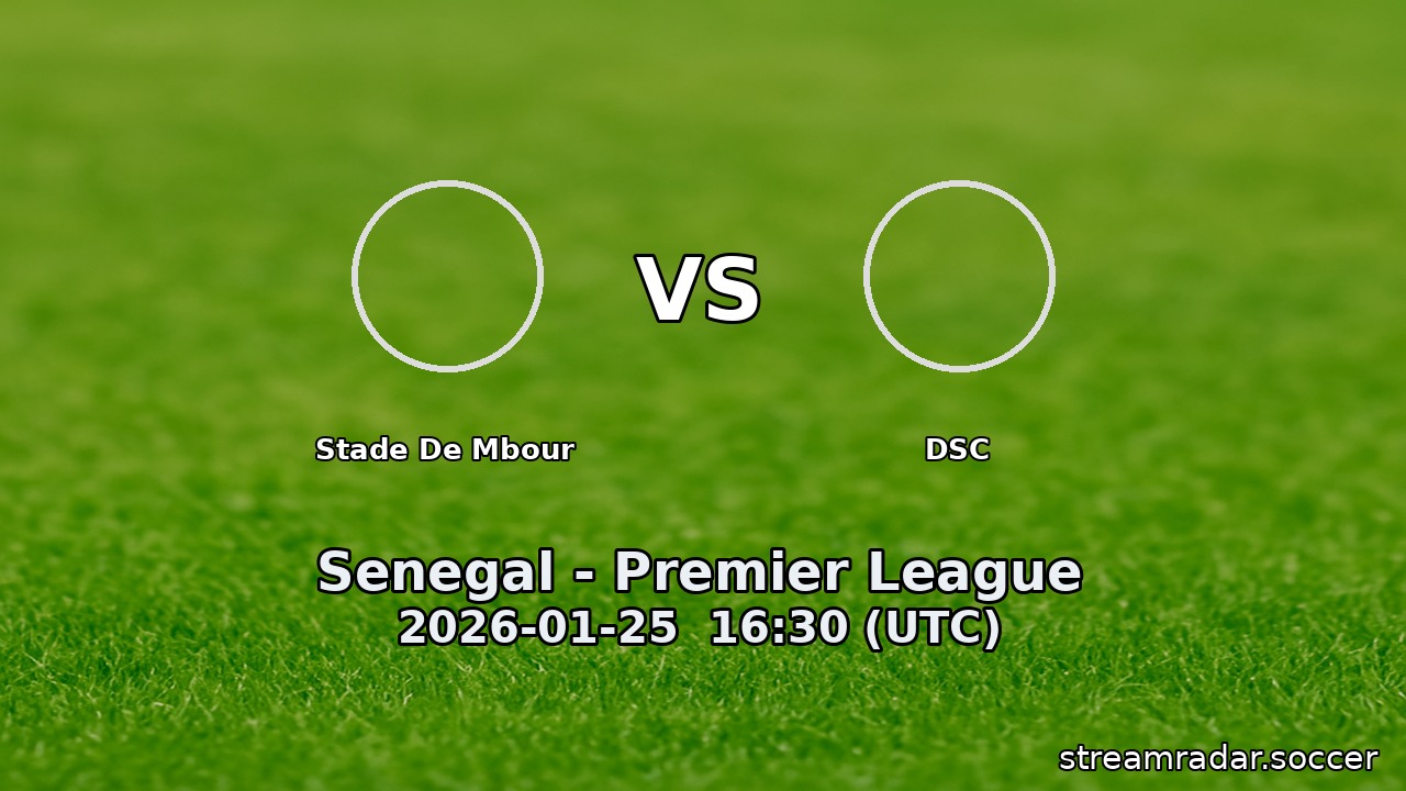 Stade De Mbour vs DSC