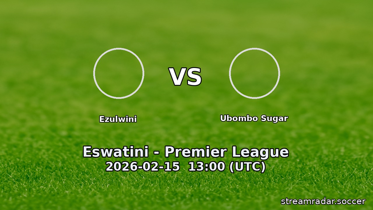 Ezulwini vs Ubombo Sugar