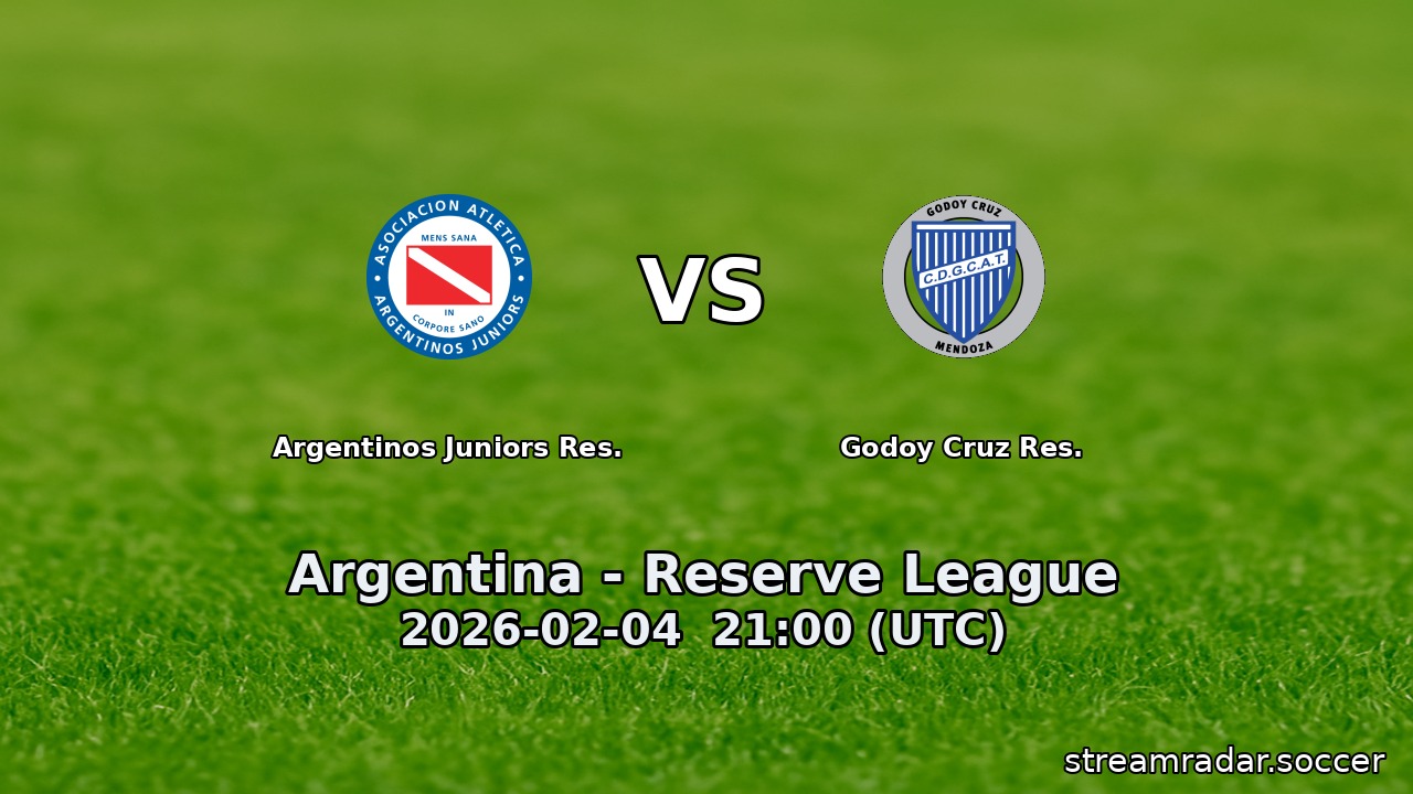 Argentinos Juniors Res. vs Godoy Cruz Res.