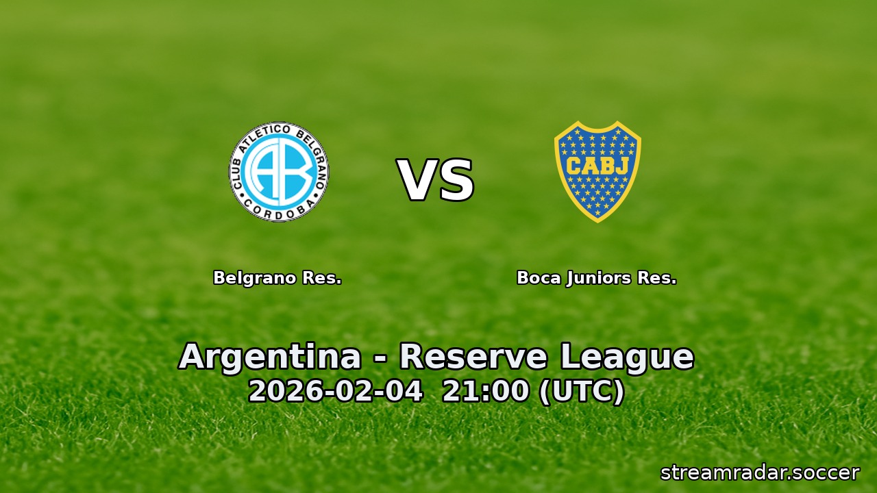 Belgrano Res. vs Boca Juniors Res.