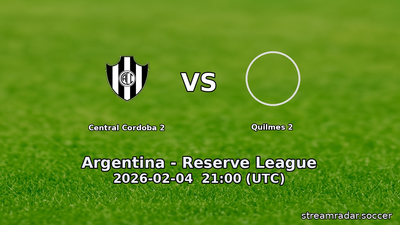 Central Cordoba 2 vs Quilmes 2