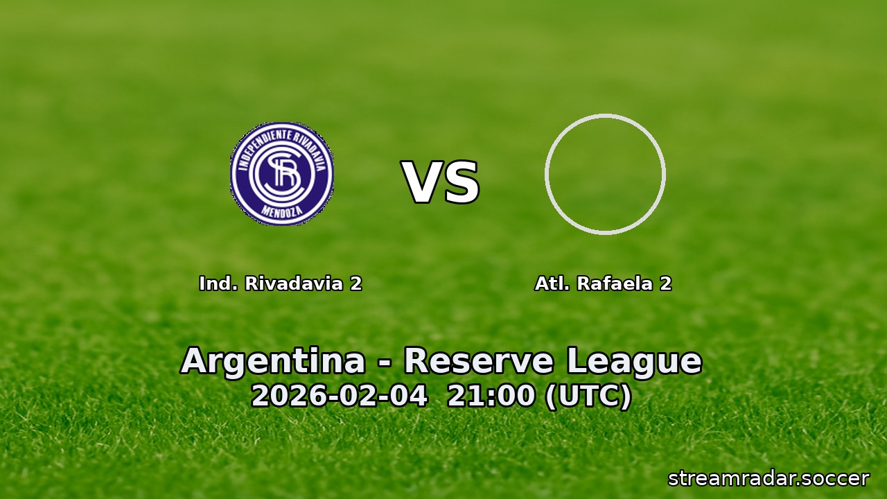 Ind. Rivadavia 2 vs Atl. Rafaela 2