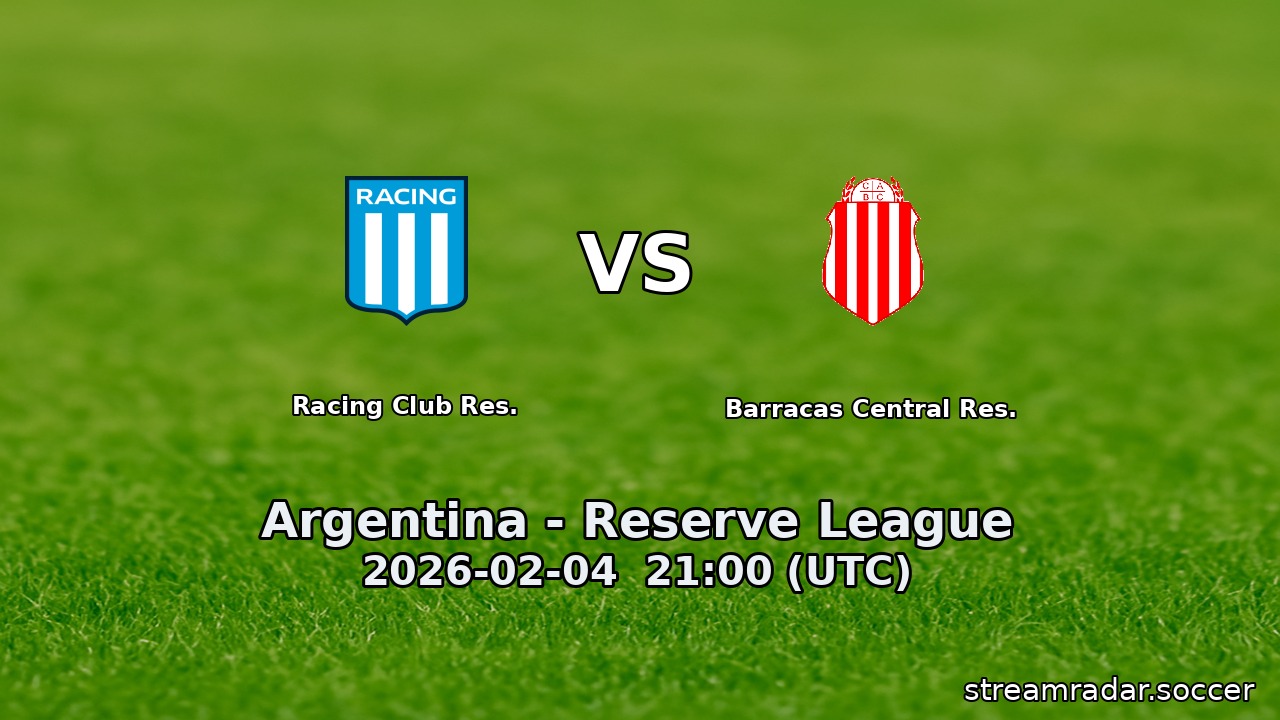 Racing Club Res. vs Barracas Central Res.