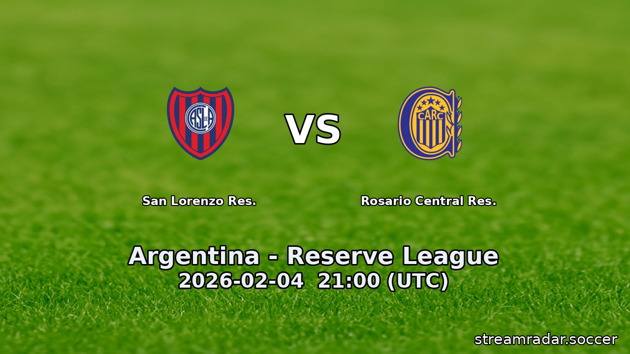 San Lorenzo Res. vs Rosario Central Res.