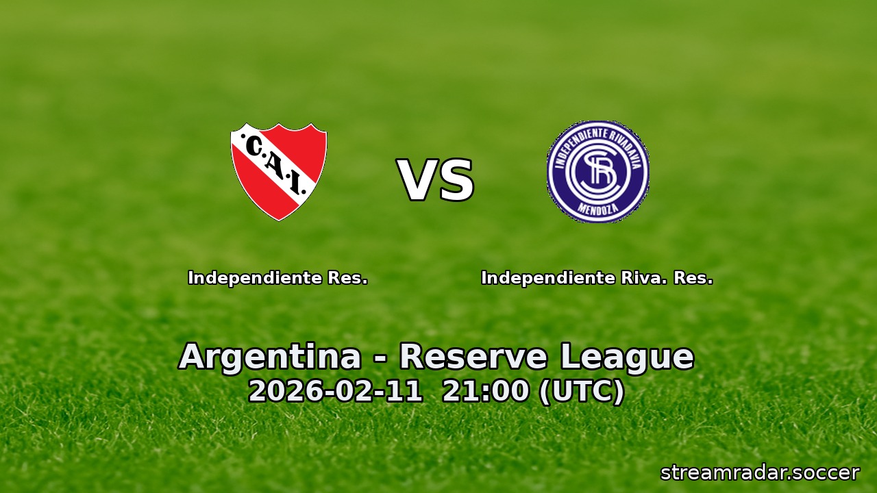 Independiente Res. vs Independiente Riva. Res.