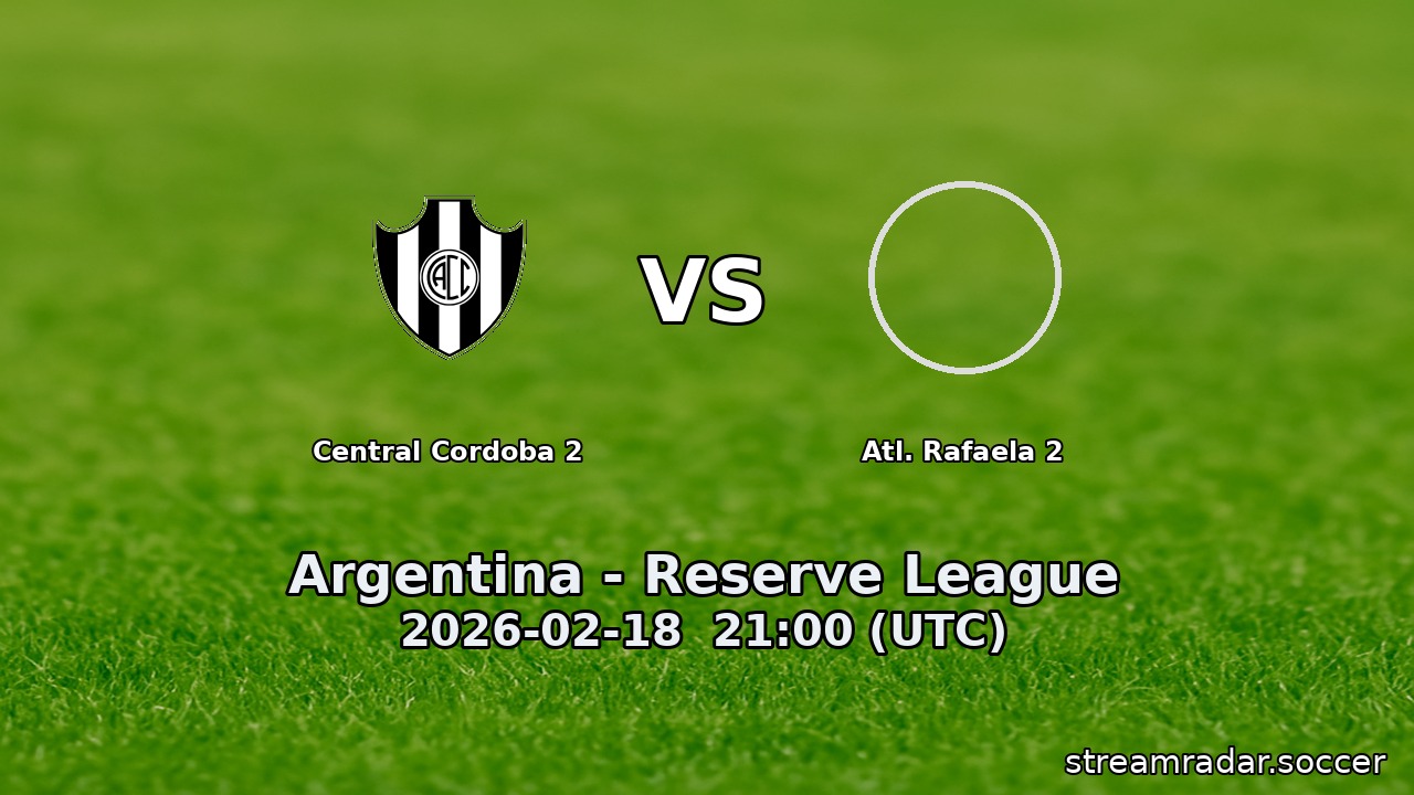 Central Cordoba 2 vs Atl. Rafaela 2