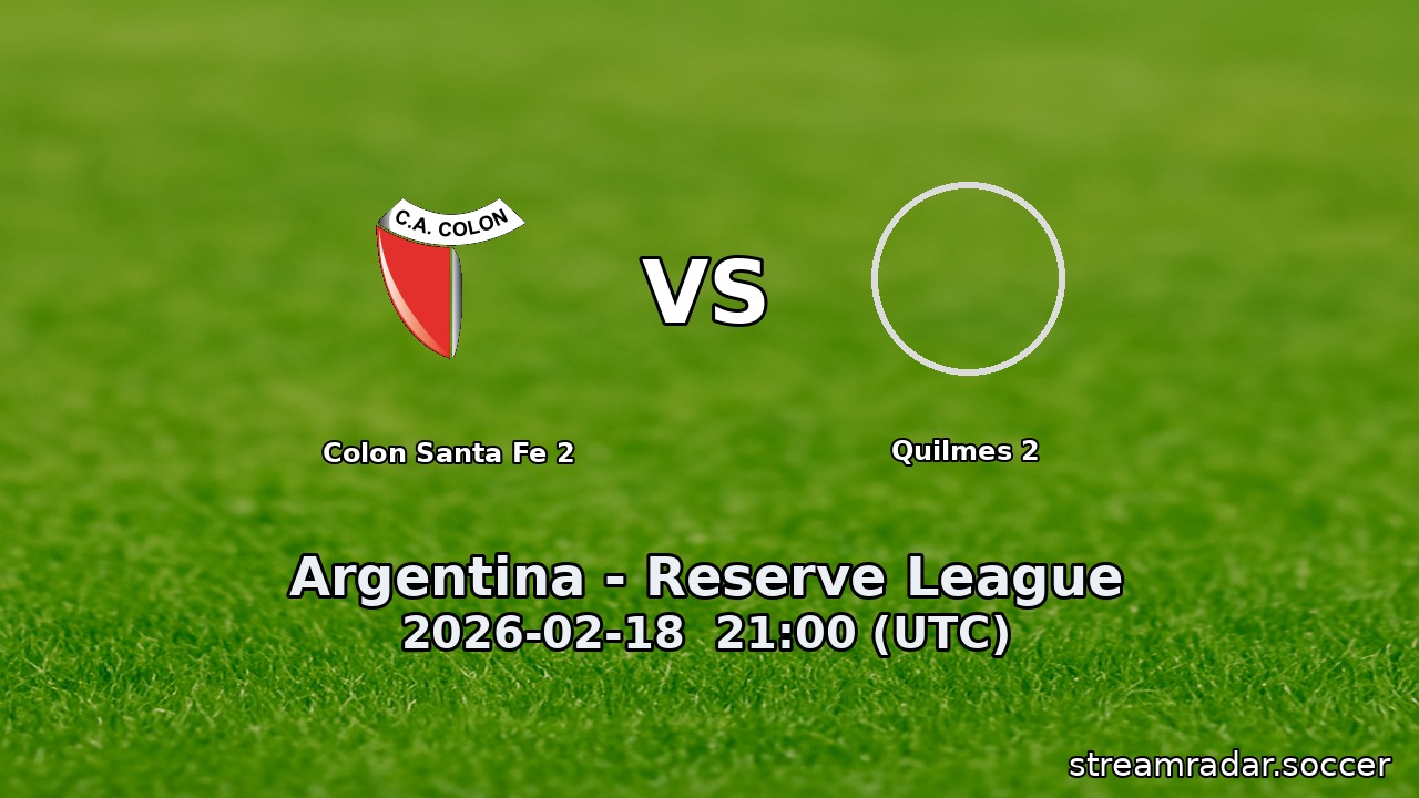 Colon Santa Fe 2 vs Quilmes 2