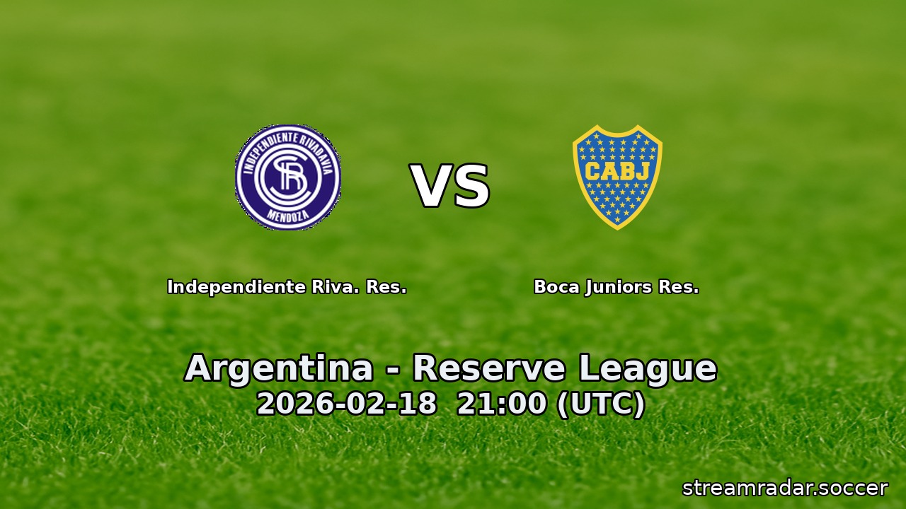 Independiente Riva. Res. vs Boca Juniors Res.