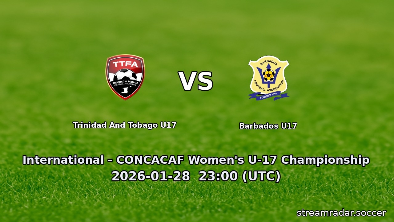 Trinidad And Tobago U17 vs Barbados U17