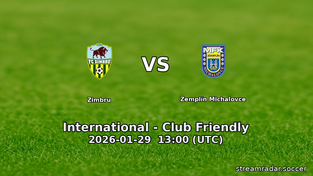 Zimbru vs Zemplín Michalovce