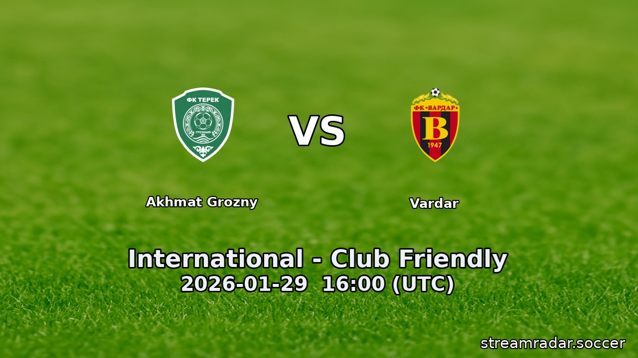 Akhmat Grozny vs Vardar
