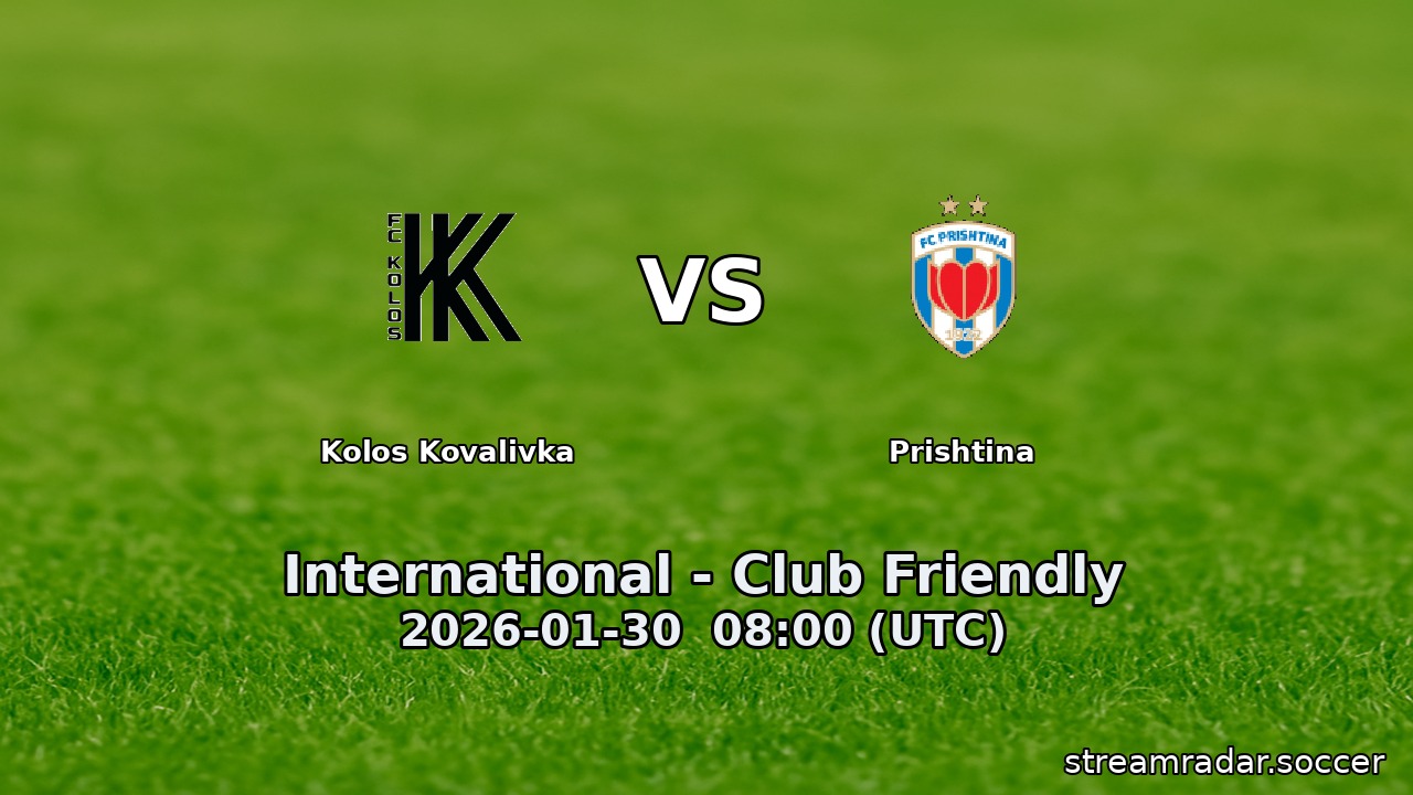 Kolos Kovalivka vs Prishtina