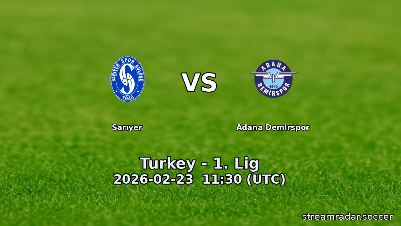 Sarıyer vs Adana Demirspor