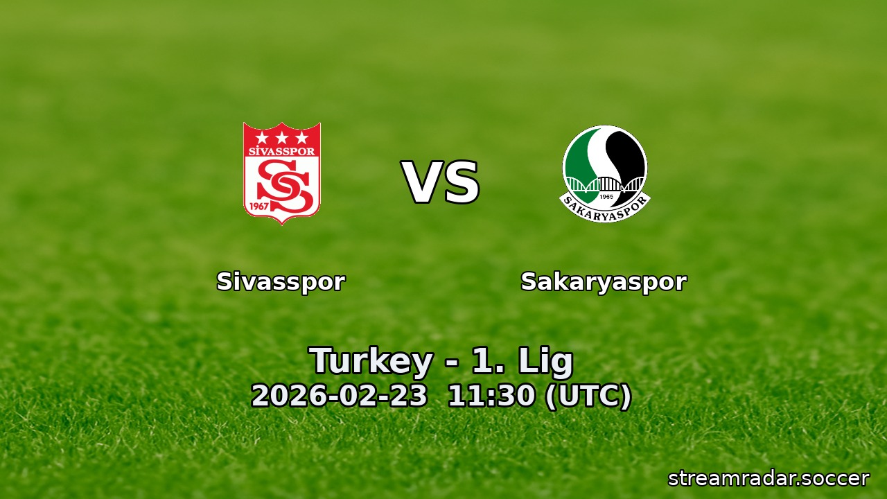 Sivasspor vs Sakaryaspor