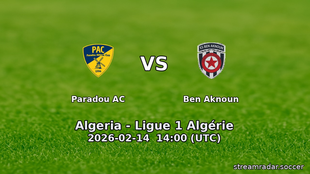 Paradou AC vs Ben Aknoun
