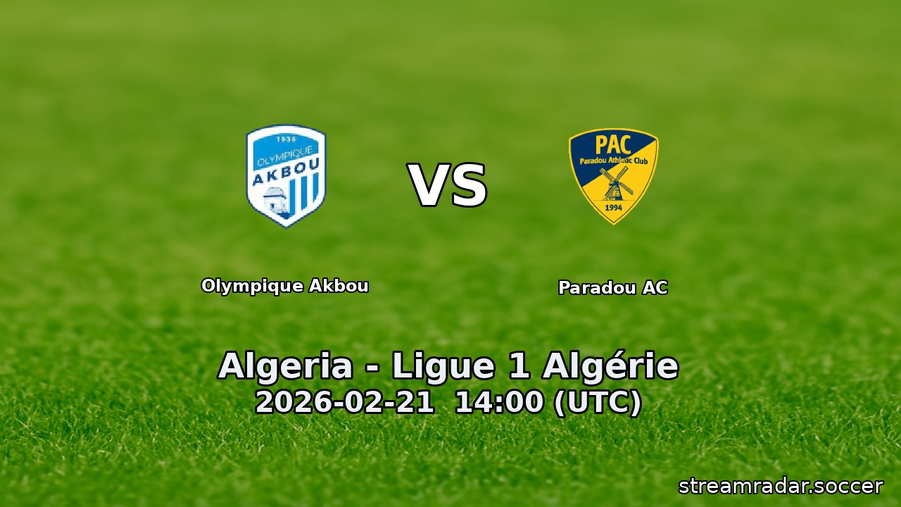 Olympique Akbou vs Paradou AC