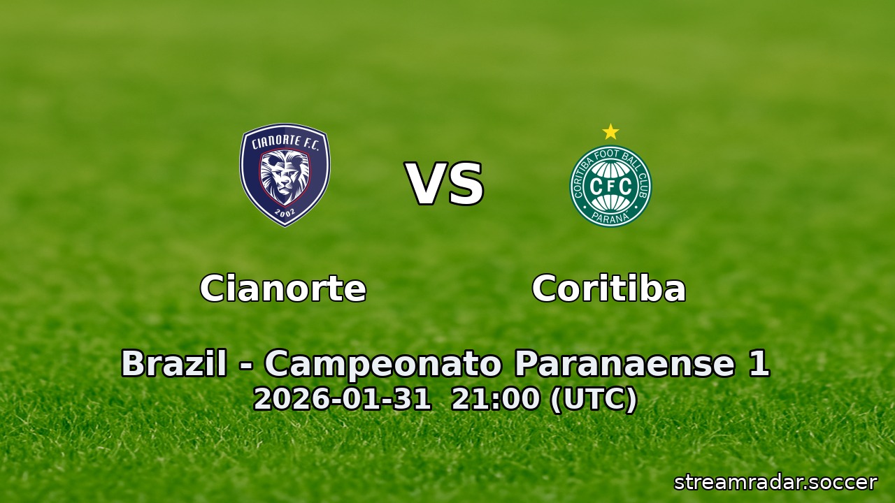 Cianorte vs Coritiba