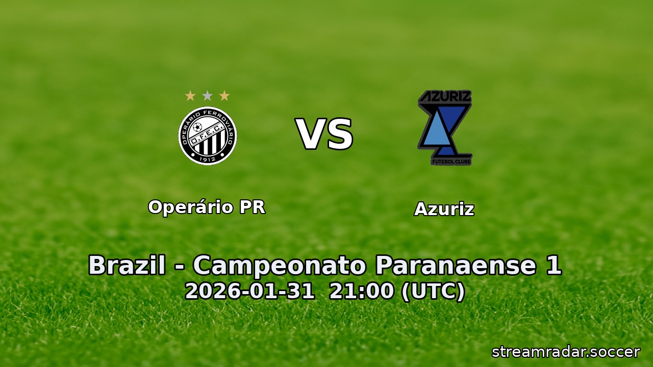 Operário PR vs Azuriz