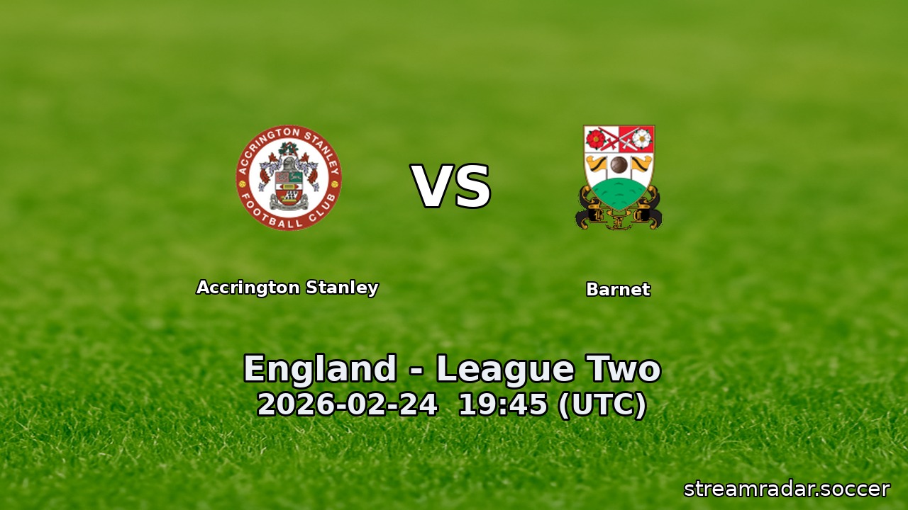 Accrington Stanley vs Barnet