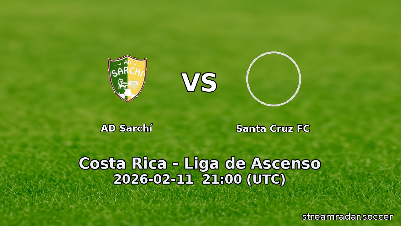 AD Sarchí vs Santa Cruz FC