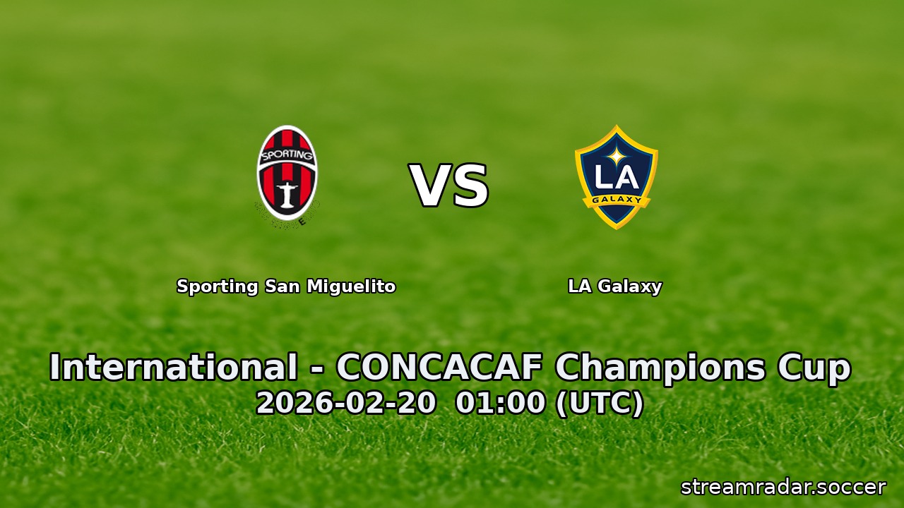 Sporting San Miguelito vs LA Galaxy